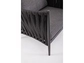 Лаунж-кресло плетеное с подушками Garden Relax Jacinta алюминий, роуп, олефин антрацит, серый Фото 7