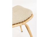 Лаунж-кресло плетеное с подставкой для ног Garden Relax Maela алюминий, искусственный ротанг, ткань натуральный, бежевый Фото 8