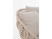 Лаунж-лежак плетеный с подушками Garden Relax Tamires тик, алюминий, роуп, олефин натуральный, бежевый, серый Фото 7