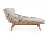 Лаунж-лежак плетеный с подушками Garden Relax Tamires тик, алюминий, роуп, олефин натуральный, бежевый, серый Фото 4