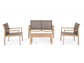 Комплект металлической лаунж мебели Garden Relax Kallen алюминий, текстилен натуральный, серый Фото 2