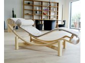 Шезлонг дизайнерский с матрасом Cassina Tokyo бамбук, ткань натуральный Фото 3