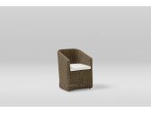 Кресло плетеное с подушкой POINT Heritage алюминий, искусственный ротанг, ткань коричневый Фото 4