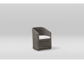 Кресло плетеное с подушкой POINT Heritage алюминий, искусственный ротанг, ткань серый Фото 4