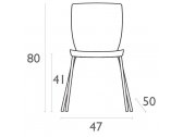 Комплект пластиковых стульев Siesta Contract Mio Set 2 сталь, полипропилен черный Фото 2
