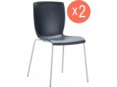 Комплект пластиковых стульев Siesta Contract Mio Set 2 сталь, полипропилен черный Фото 1