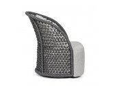 Кресло плетеное вращающееся Garden Relax Cuyen алюминий, роуп, ткань антрацит, серый Фото 5