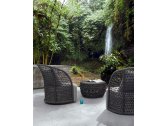 Кресло плетеное вращающееся Garden Relax Cuyen алюминий, роуп, ткань антрацит, серый Фото 11