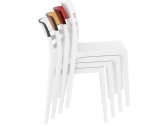 Комплект пластиковых стульев Siesta Contract Moon Set 4 стеклопластик, поликарбонат белый, янтарный Фото 8