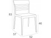 Комплект пластиковых стульев Siesta Contract Moon Set 4 стеклопластик, поликарбонат белый, янтарный Фото 2