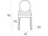 Комплект прозрачных стульев Siesta Contract Elizabeth Set 4 поликарбонат прозрачный Фото 2