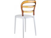 Комплект пластиковых стульев Siesta Contract Miss Bibi Set 4 стеклопластик, поликарбонат белый, янтарный Фото 5