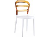 Комплект пластиковых стульев Siesta Contract Miss Bibi Set 4 стеклопластик, поликарбонат белый, янтарный Фото 6
