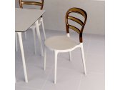 Комплект пластиковых стульев Siesta Contract Miss Bibi Set 4 стеклопластик, поликарбонат белый, янтарный Фото 7