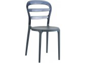 Комплект пластиковых стульев Siesta Contract Miss Bibi Set 4 стеклопластик, поликарбонат темно-серый Фото 6