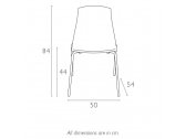 Комплект прозрачных стульев Siesta Contract Allegra Set 4 сталь, поликарбонат прозрачный Фото 2