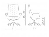 Кресло для руководителя Kastel Kriteria алюминий, дерево, полиуретан, искусственная кожа Фото 2