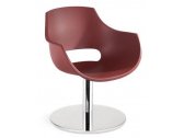 Кресло вращающееся PAPATYA Opal-M Pro сталь, поликарбонат хромированный, кирпично-красный Фото 1