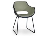 Кресло на полозьях с обивкой PAPATYA Opal Sled Pro Soft сталь, стеклопластик, ткань Фото 1