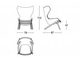Кресло дизайнерское Cassina 396 P22 алюминий, ткань Фото 2