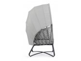 Лаунж-кресло с подушками и навесом Garden Relax Eldon сталь, искусственный ротанг, полиэстер антрацит, серый Фото 3