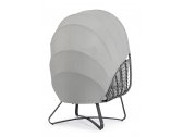 Лаунж-кресло с подушками и навесом Garden Relax Eldon сталь, искусственный ротанг, полиэстер антрацит, серый Фото 4