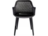 Кресло пластиковое Magis Cyborg Elegant поликарбонат, натуральный ротанг черный Фото 1