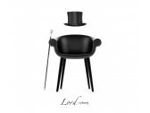 Кресло дизайнерское с обивкой Magis Cyborg Lord поликарбонат, пенополиуретан, натуральная кожа черный Фото 4