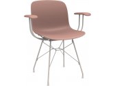 Кресло пластиковое Magis Troy сталь, полипропилен белый, розовый Фото 1