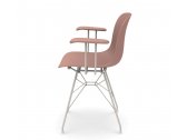 Кресло пластиковое Magis Troy сталь, полипропилен белый, розовый Фото 4