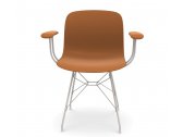 Кресло пластиковое Magis Troy сталь, полипропилен белый, коричневый Фото 6