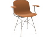 Кресло пластиковое Magis Troy сталь, полипропилен белый, коричневый Фото 1