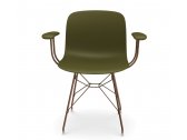 Кресло пластиковое Magis Troy сталь, полипропилен медный, темно-зеленый Фото 5
