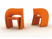 Кресло пластиковое Magis Raviolo полиэтилен оранжевый Фото 4