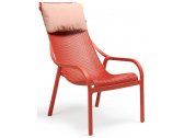 Лаунж-кресло пластиковое с подушкой Nardi Net Lounge стеклопластик, акрил коралловый, розовый Фото 1