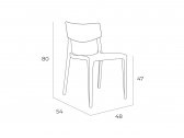 Стул пластиковый Ibiza Town Chair стеклопластик белый Фото 2