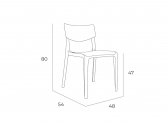 Стул пластиковый с обивкой Ibiza Town Chair Pad стеклопластик, ткань оливковый, серый Фото 2