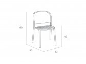 Стул пластиковый Ibiza Trena Chair стеклопластик серо-синий Фото 2
