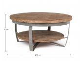 Столик кофейный деревянный Garden Relax Narvick сталь, манго стальной, натуральный Фото 2