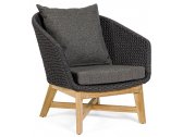 Кресло плетеное с подушками Garden Relax Coachella тик, роуп, олефин натуральный, антрацит Фото 1