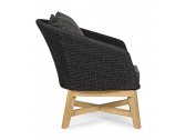 Кресло плетеное с подушками Garden Relax Coachella тик, роуп, олефин натуральный, антрацит Фото 4