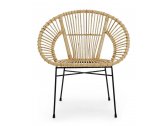Лаунж-кресло плетеное Garden Relax Tolima сталь, ротанг черный, натуральный Фото 3