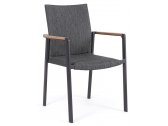 Кресло металлическое с мягкой обивкой Garden Relax Jalisco алюминий, тик, ткань белый, тик, серый Фото 1