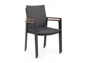 Кресло металлическое с мягкой обивкой Garden Relax Jalisco алюминий, тик, ткань белый, тик, серый Фото 6