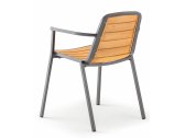 Кресло деревянное Grattoni Nida алюминий, тик темно-серый, натуральный Фото 3