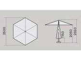 Зонт профессиональный Scolaro Lido Titanium алюминий, акрил титан, антрацит Фото 2