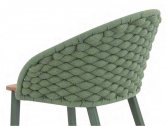 Кресло плетеное с подушкой Tagliamento Mallow алюминий, роуп, тик, акрил зеленый, натуральный Фото 5