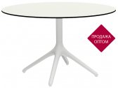 Стол обеденный ламинированный Mowee Uni Table XL 73 алюминий, HPL белый Фото 1