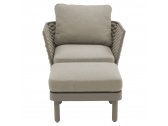 Кресло плетеное с подушками Tagliamento Leon алюминий, роуп, акрил Фото 4