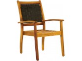 Кресло деревянное Tagliamento Halikarnas Strapped ироко, эластичные ремни Фото 1
